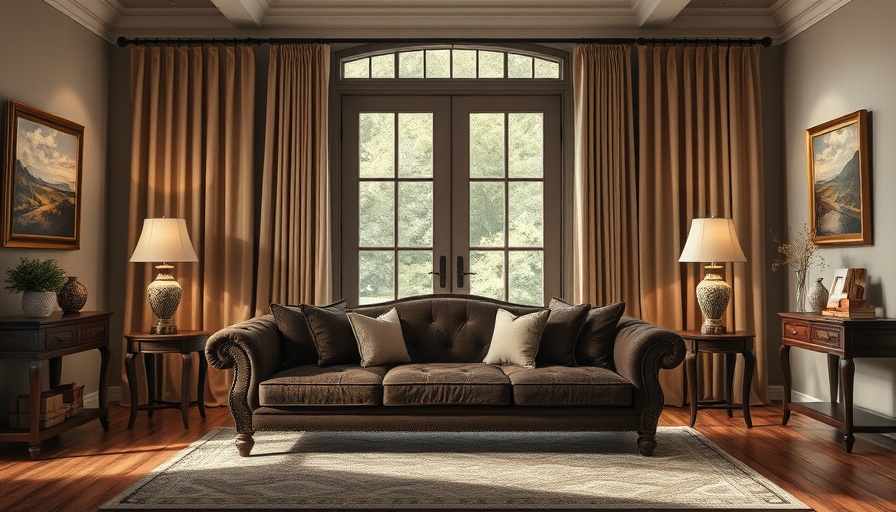 Elegant settee in a classic living room, ideal for small spaces.