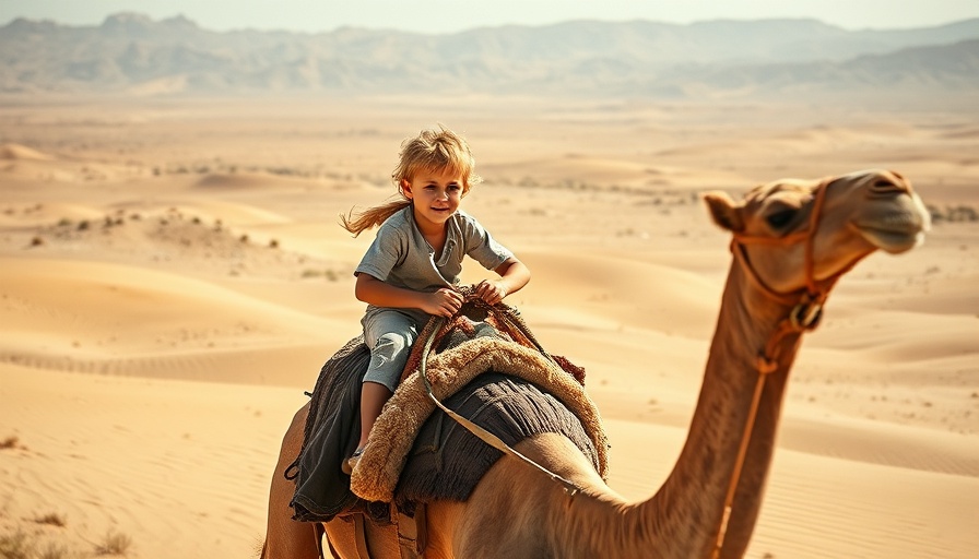 Camel Racing in Egypt with young jockey competing in desert.