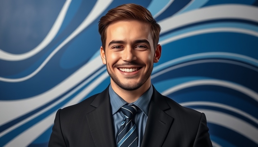 Confident man in suit representing scalable business ideas