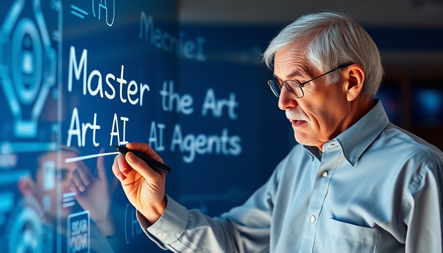 Agentic AI concept with man explaining collaborative decision making.