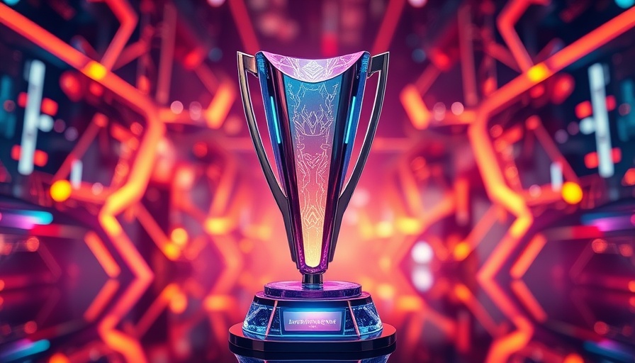 Nigerian MarTech Awards futuristic award design.