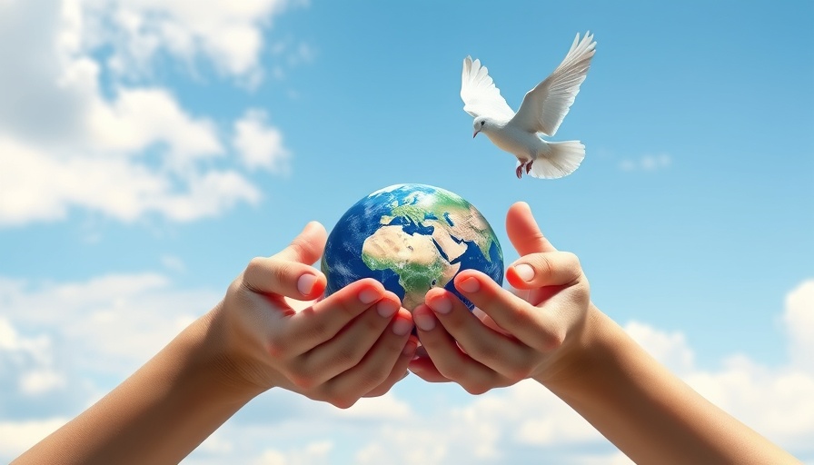 AI for Peace Challenge image with globe and dove.