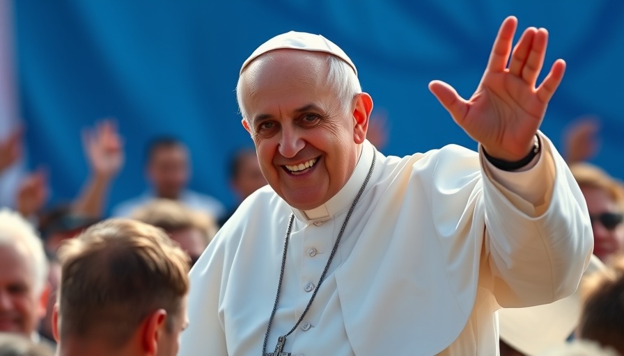 Pope Francis impact on Asia: Smiling during Asia tour, waving to crowd.