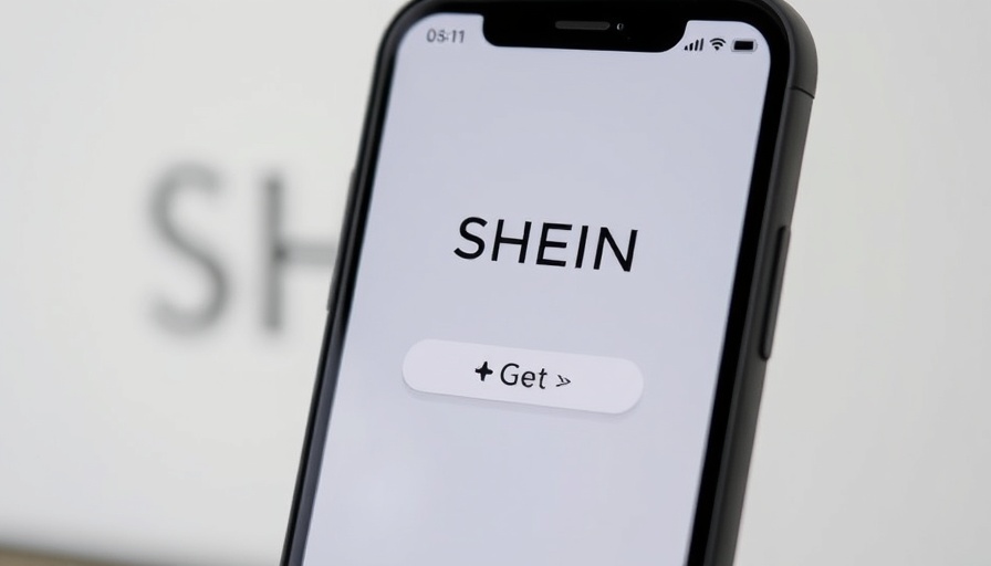 Smartphone showing SHEIN app, highlighting e-commerce impact.