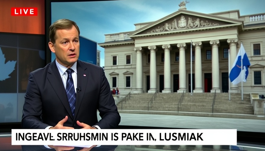 News broadcast about ICJ case against Israel with anchor and expert.
