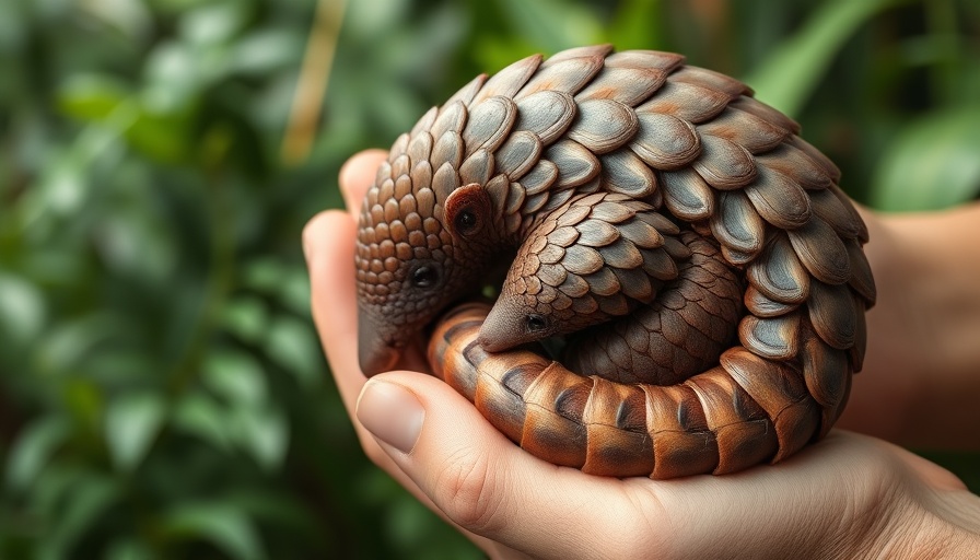 Pangolin in human hands highlighting illegal wildlife trade in Nigeria.