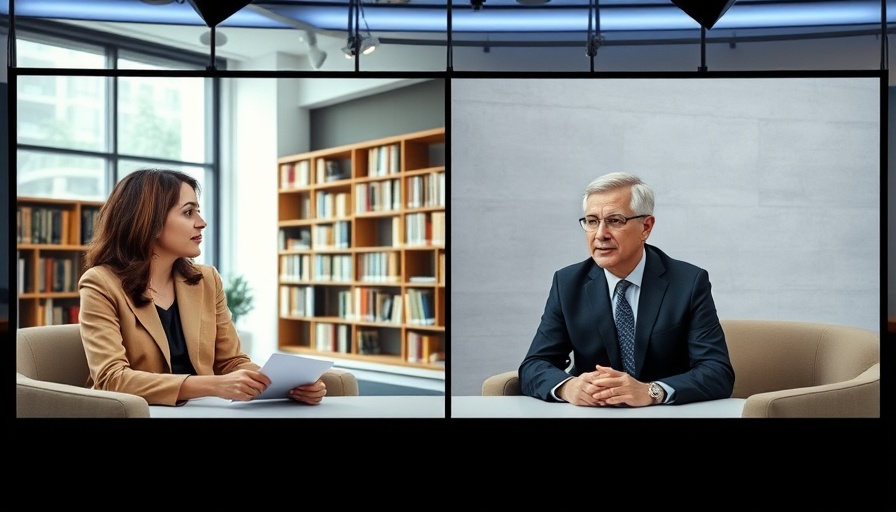 US Interventions History Repeat: split-screen interview discussing refugee crises.