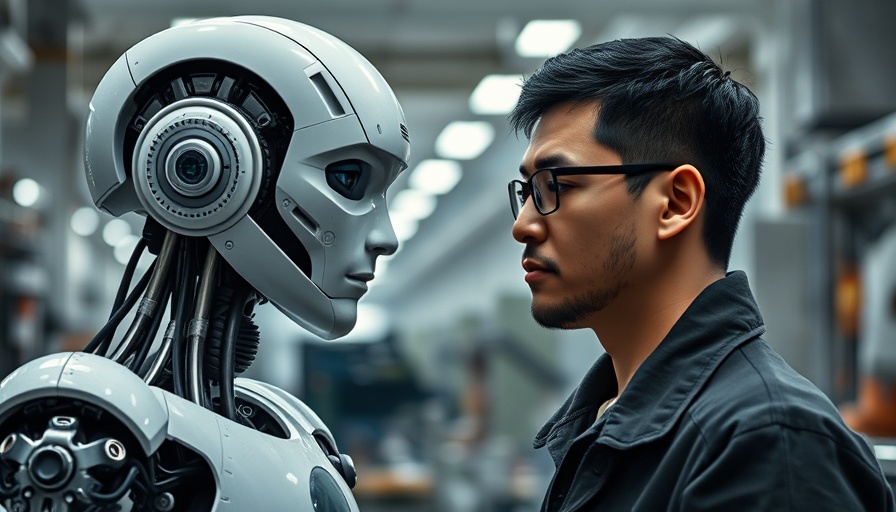 AI and human work relationship illustrated via split image.