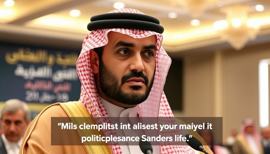 Middle Eastern man speaking, text highlights Israel Palestian conflict