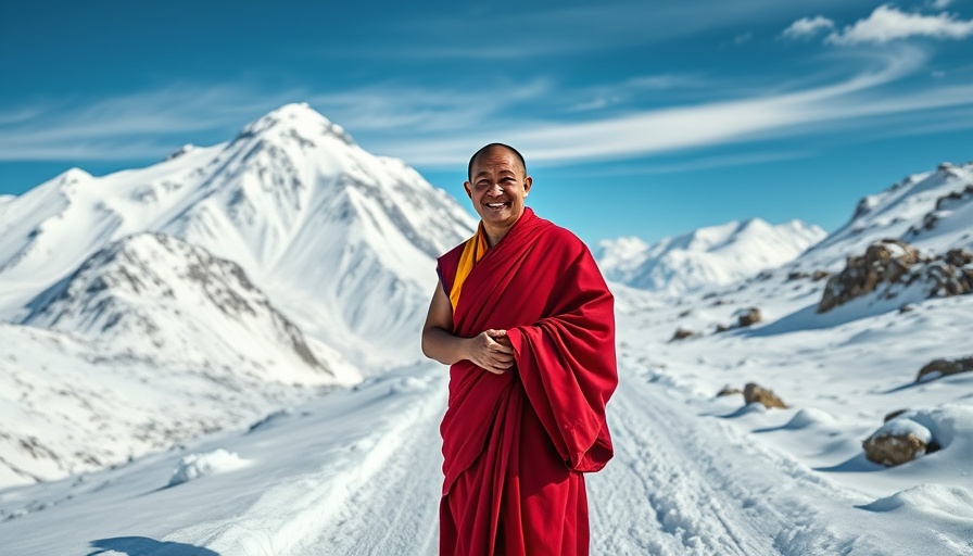Bhutan spiritual roots monk in snowy mountains