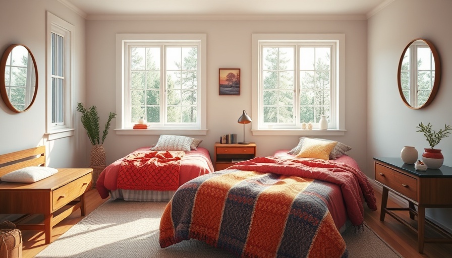 Cozy Earth sheets in a bright bedroom with large windows.