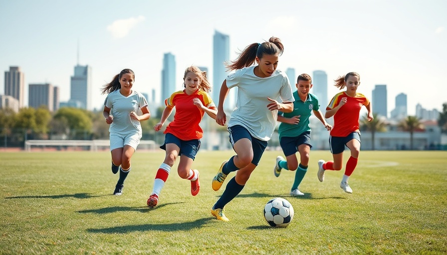 AI in South African Football: Young players in action on a field.