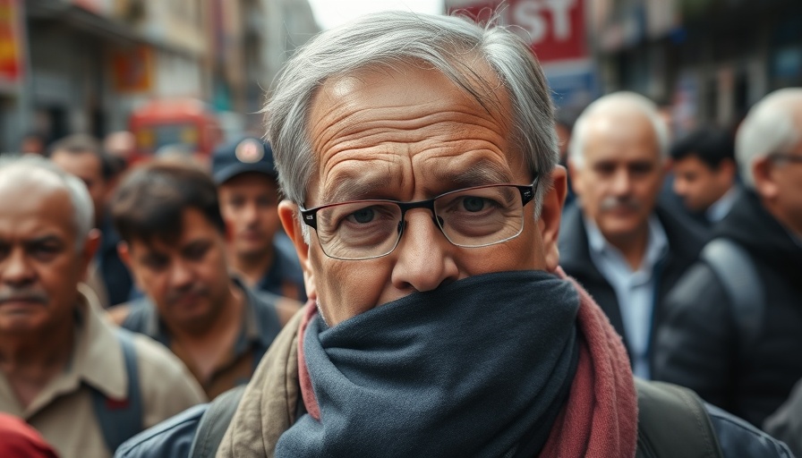 Pro-Palestine protest disrupts WWII anniversary, man covering another's face.