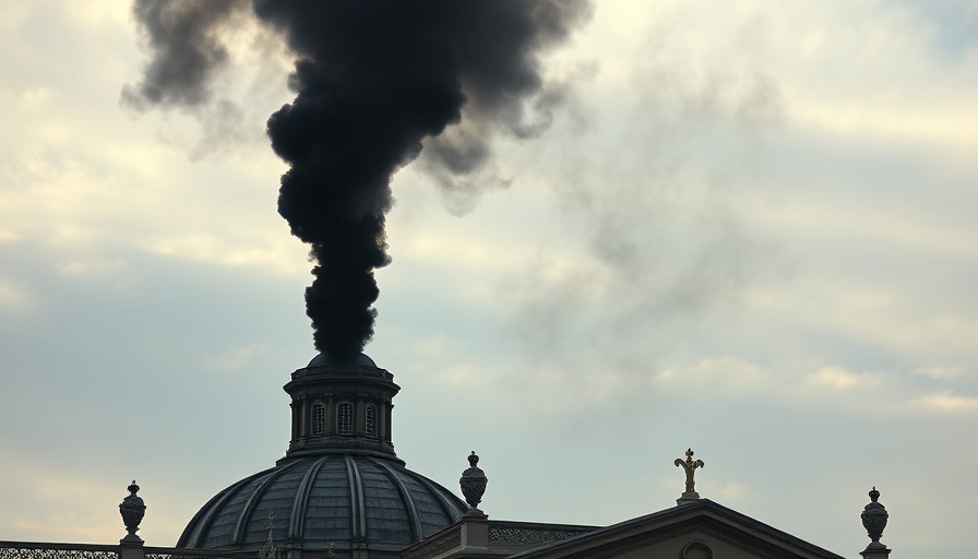 Black smoke from Vatican chimney signals no new pope in conclave voting.