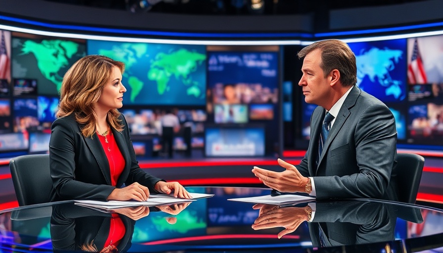 News anchors discuss India-Pakistan crisis domestic politics on air.