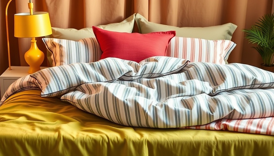 Vibrant bedding ensemble with fabrics and lamp, Best Places to Buy Bedding.