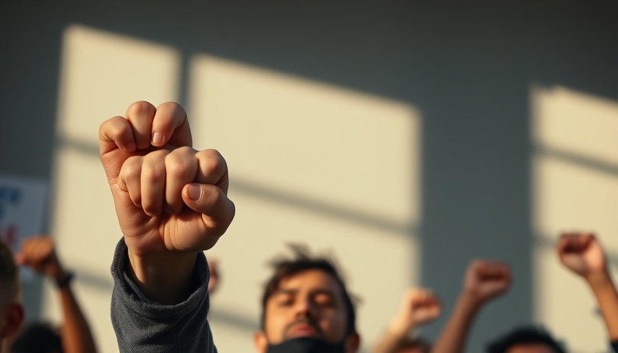 Protest highlighting disinformation in India and Pakistan.