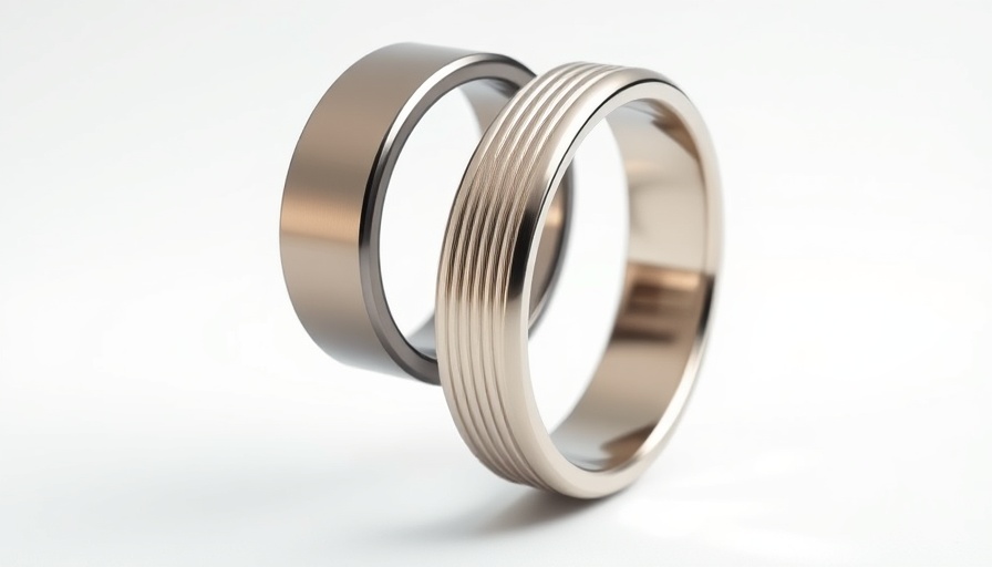 Three sleek smart rings in mid-air showcasing wearable tech in South Africa.