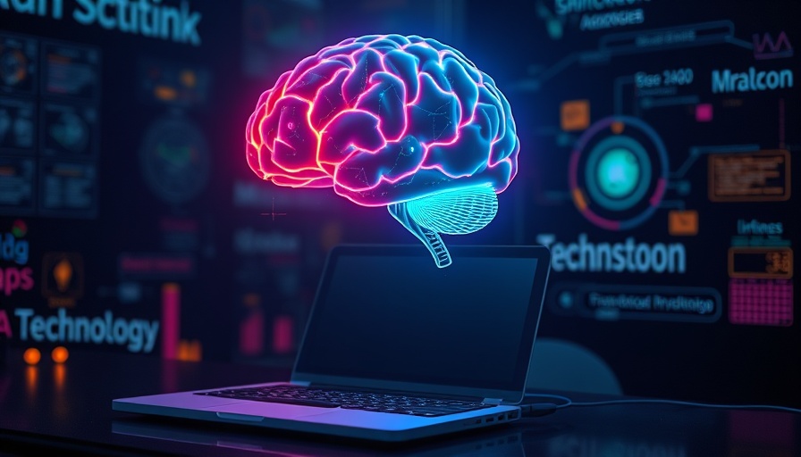 Glowing AI brain over laptop symbolizing 15-hour workweek AI.