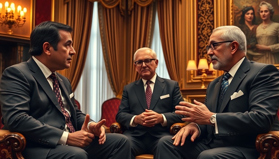 Diplomatic meeting on lifting sanctions on Syria in an ornate room.