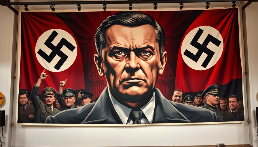 Propaganda poster of a political figure from Nazi era.