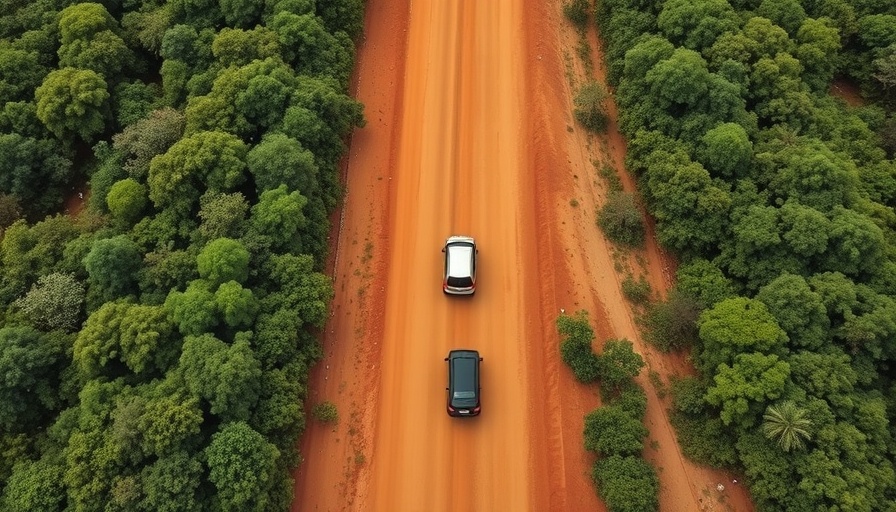 Aerial view of Umuopara road showing reconstruction risks.
