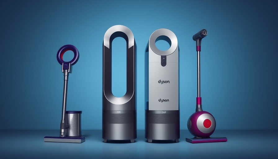 Dyson Memorial Day sales products lineup with sleek design.