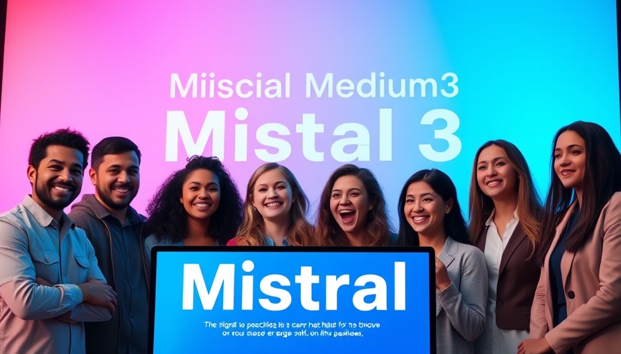 Mistral Medium 3 AI Competition presentation with four people.