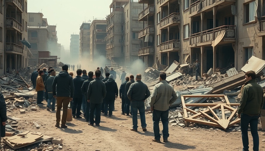 Gaza ground offensive aftermath with debris.