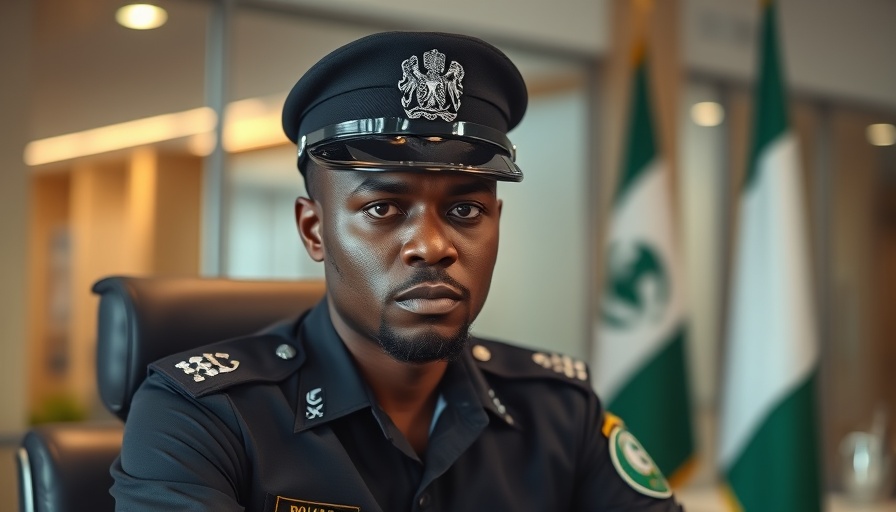 Nigerian police officer discussing investigation, police shooting Nigeria.
