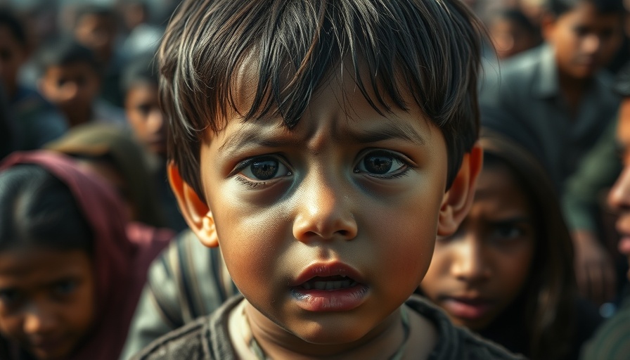 Distressed child in Gaza amidst starvation crisis, highlighted by Al Jazeera.