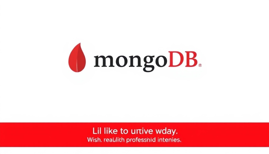 MongoDB's logo with 'tap to view full story' overlay.