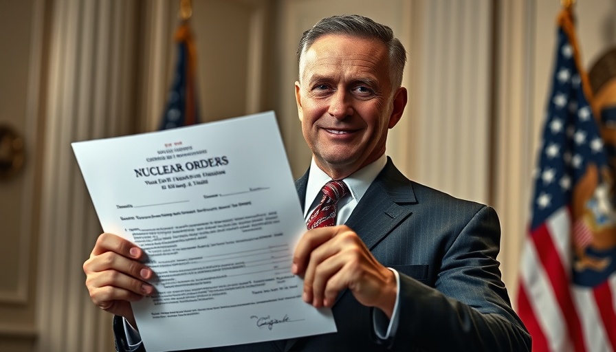 Conference on Trump nuclear energy orders with document held.
