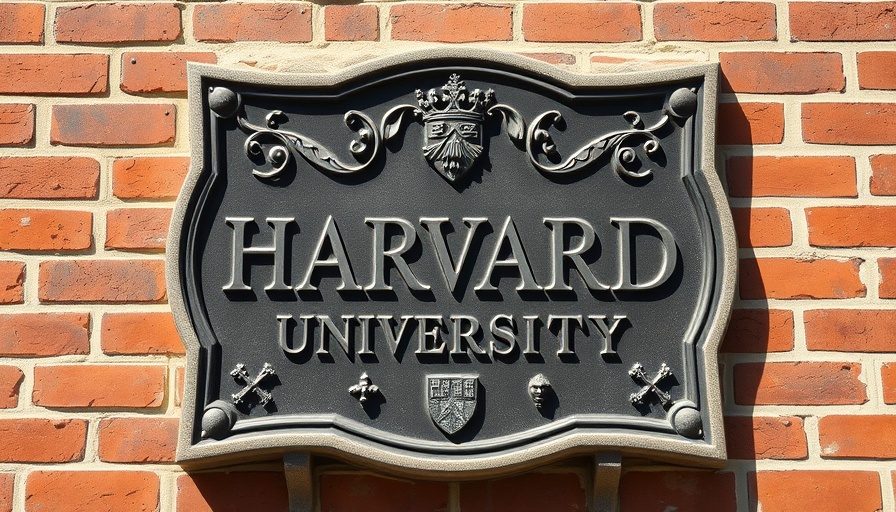 Harvard plaque highlights global enrollment challenges.