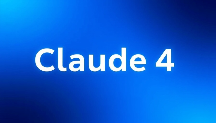 Informative vibrant blue background with text on Claude 4 AI innovations.