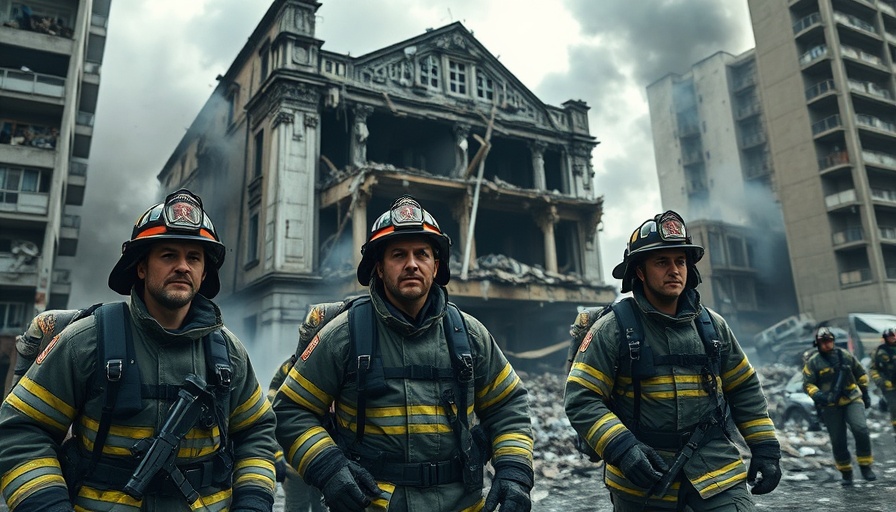 Firefighters respond to Ukraine Russian attacks amid destruction.