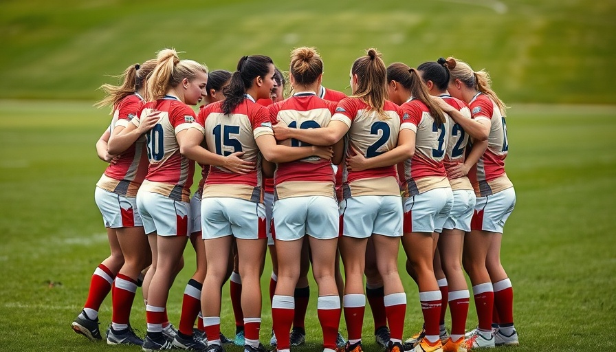 Women's Rugby World Cup South Africa team huddle