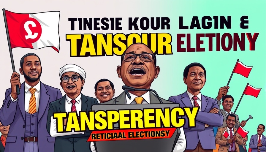 Political poster for Lagos elections promoting transparency.