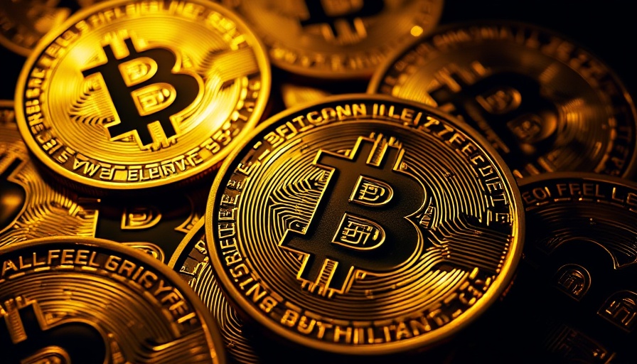 Bitcoin boom impact illustrated with shiny gold bitcoins.