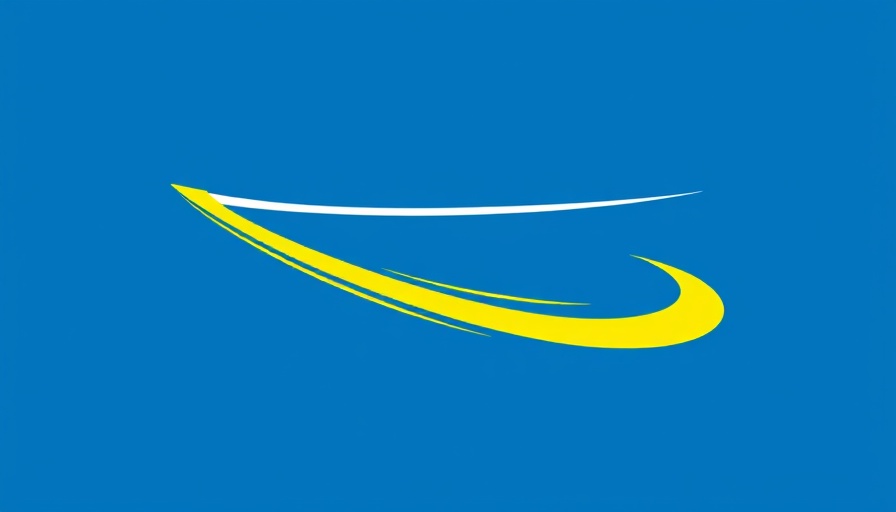 Aviation-themed logo with blue, white text, yellow aircraft trail.