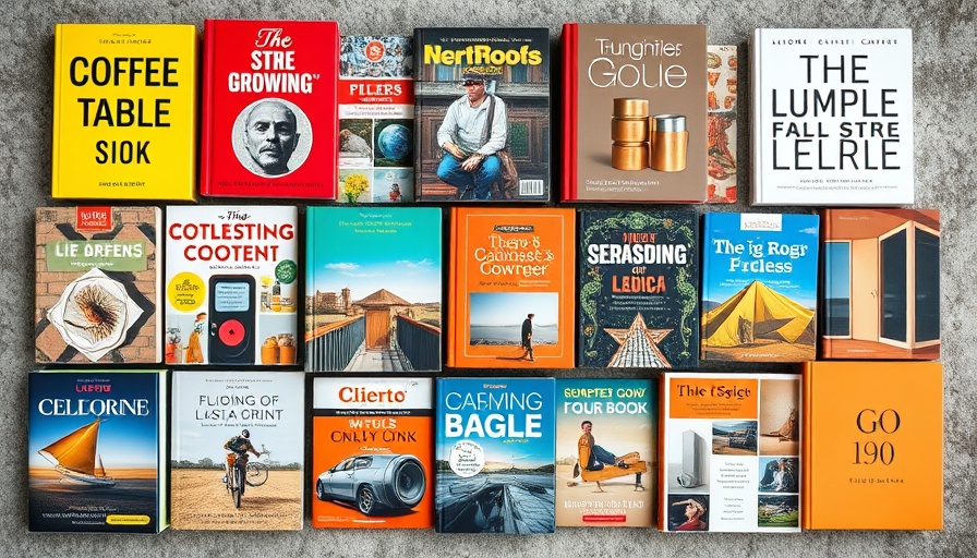 Best Coffee Table Books 2025: vibrant collection in a flat lay.