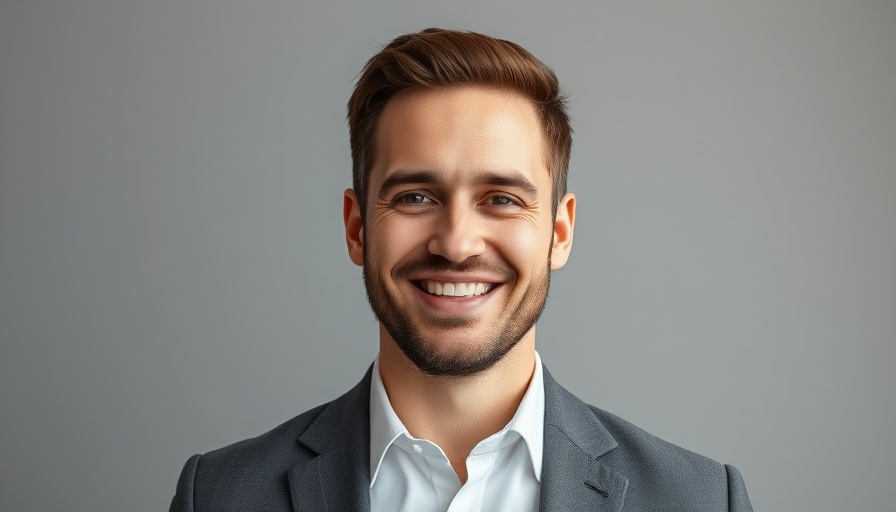 Smiling man in a blazer, emphasizing professionalism in industry.