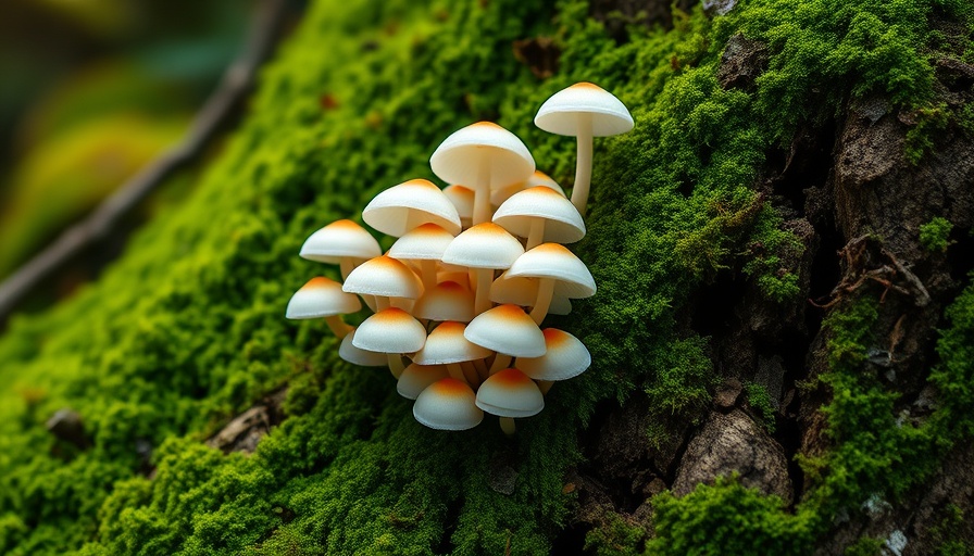 Lush fungi ecosystem on tree trunk highlighting its ecological role.