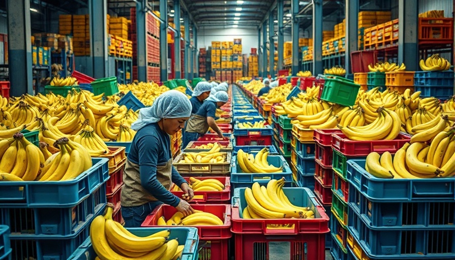 Twiga Foods halts Nairobi operations with workers sorting bananas in warehouse.