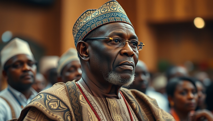 Thoughtful man in traditional attire observing with focus during Eid al-Adha Nigeria.