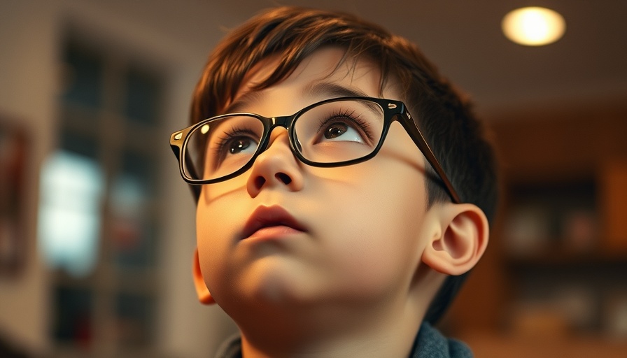 Medellin Inclusive Orchestra Disability Transformation: young boy with glasses looking thoughtful.
