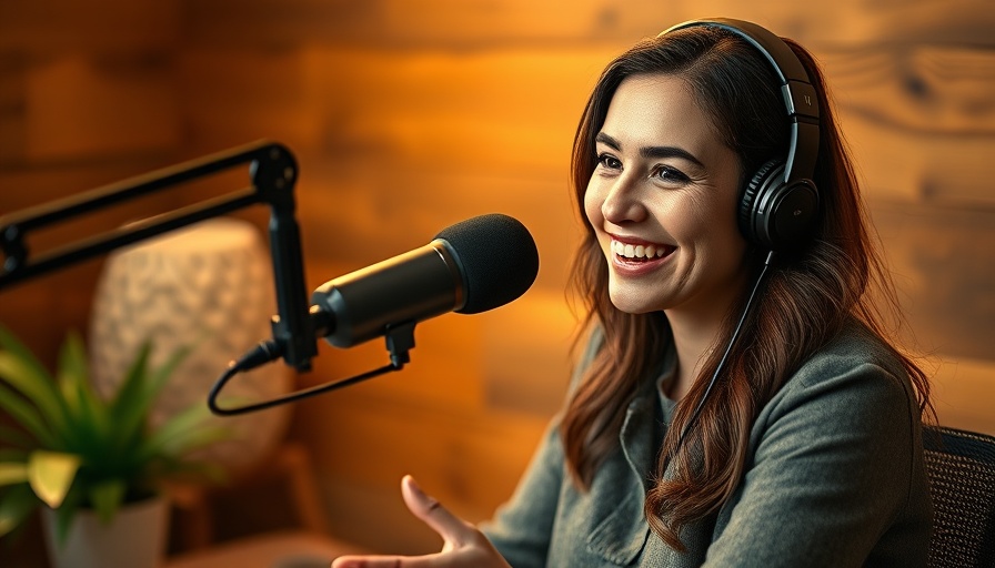 Woman discussing NASA astronaut experience on podcast