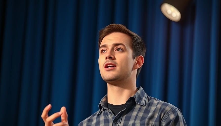 AI-Driven Weapons to Prevent World War 3: Speaker on stage.