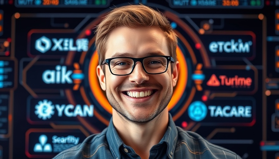 Man highlighting use cases of Notebook LM with logos.