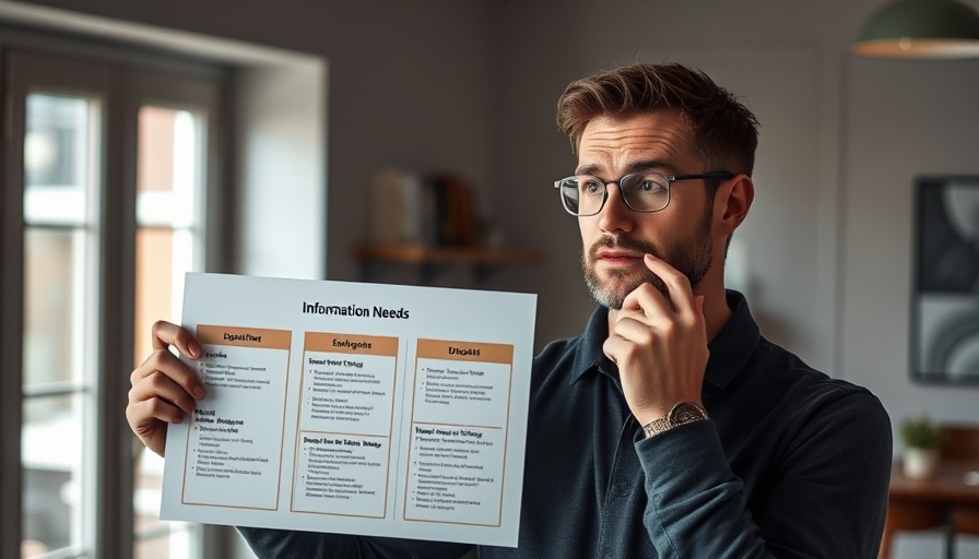 Thoughtful man with diagram on overthinking and goals